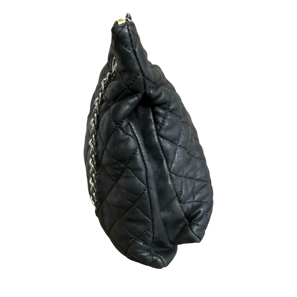 DKNY Quilted Black Leather Chain Strap Shoulder Bag - Picture 9 of 11